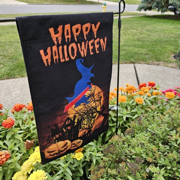 Buffalo Bills Halloween Garden Sign 12'x18' Double Sided Post Included ●NEW● - Picture 3 of 6